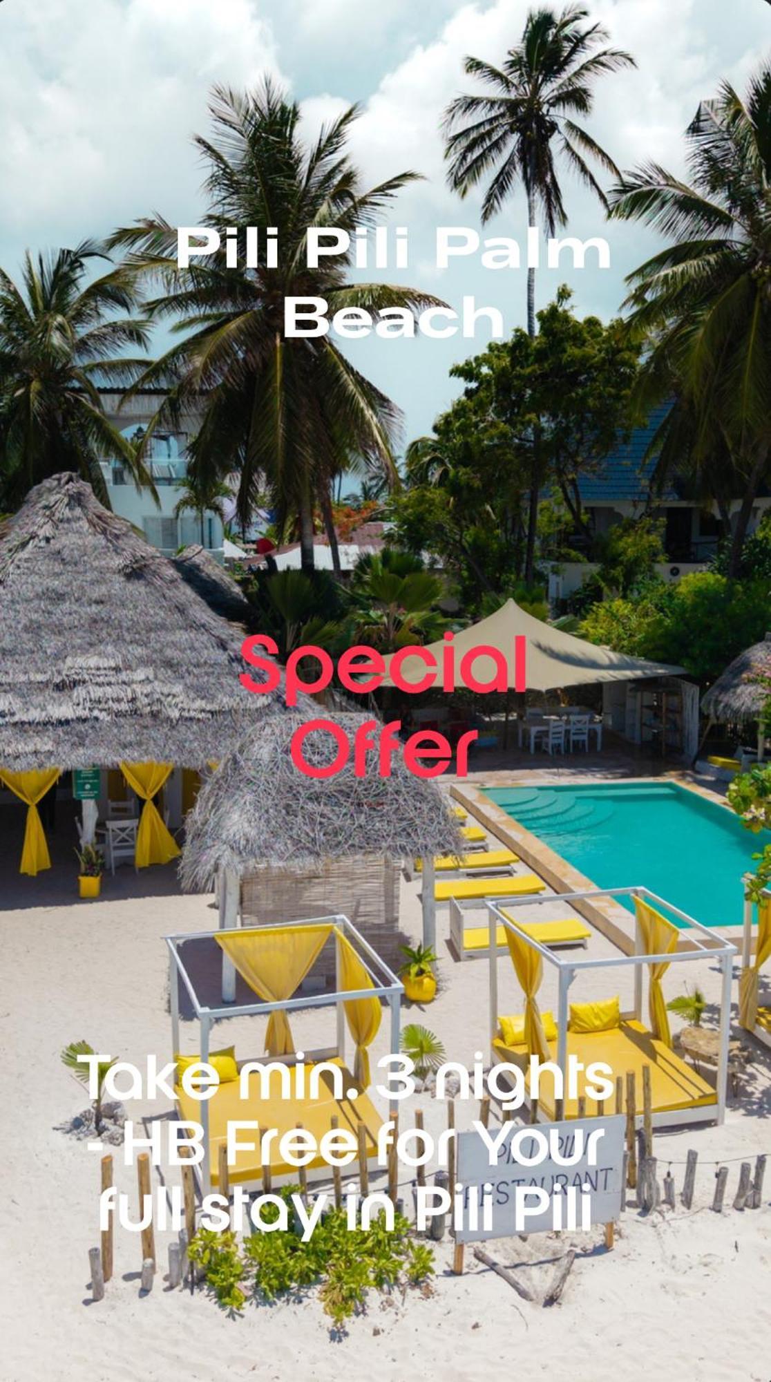 Pili Pili Palm Beach Jambiani  Exteriör bild